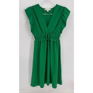monteau los angeles green dress | Dresses | Monteau Los Angeles Burgundy Floral Tiered Babydoll Mini Short Sleeve S vocation dress